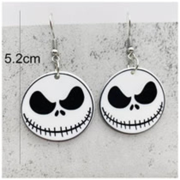 Source Unknown Jewelry - NWT Jack Skellington Acrylic Dangle Earrings With Stainless Steel Posts